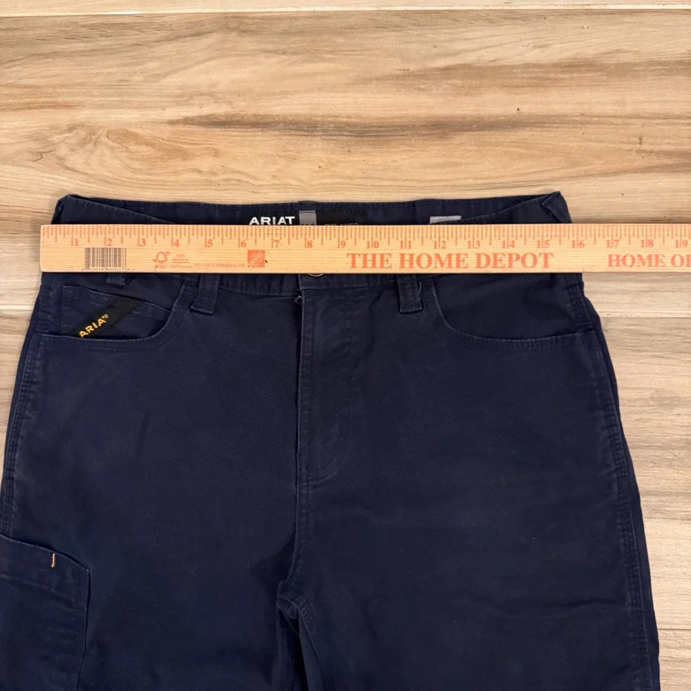 Ariat Rebar M4 Relaxed Fit Made Tough Shorts Mens 30 Navy Blue Workwear 10043172